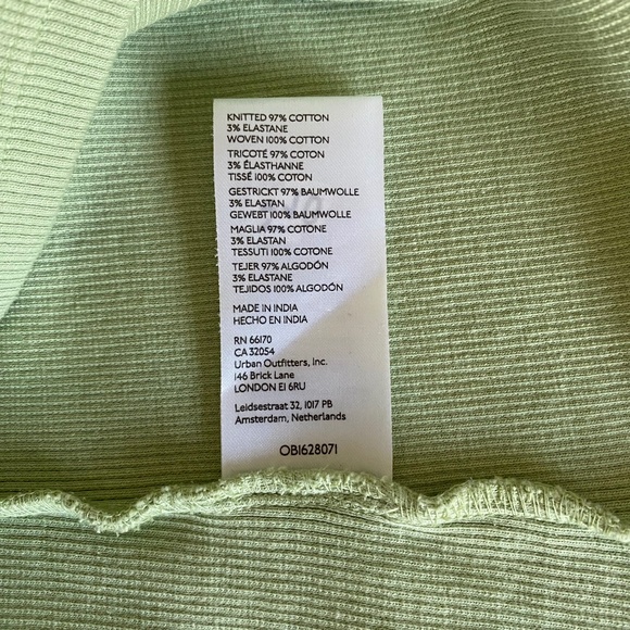 By Anthropologie Ruffled Shirt Blouse Top Solid Ribbed Long Sleeve M NWOT - Picture 7 of 8